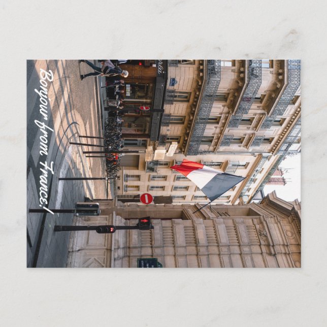 Bonjour von France Postcard Postkarte (Vorderseite)