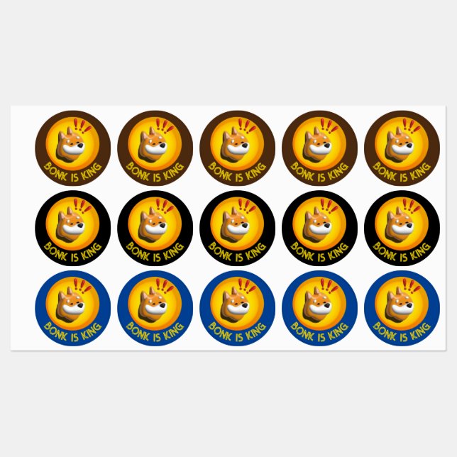 BONK-Kryptogeschenk,Membertrader-Aufkleber Etiketten (Blatt)