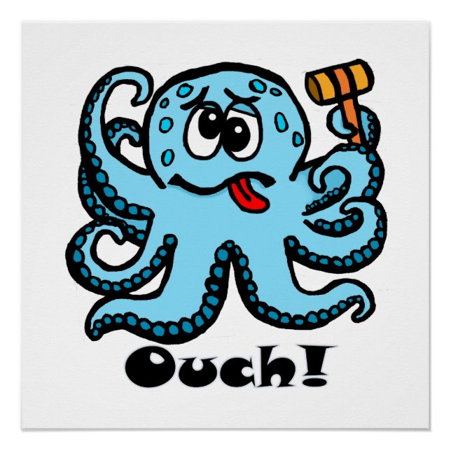 Bonk Octopus, ouch Poster (Vorderseite)