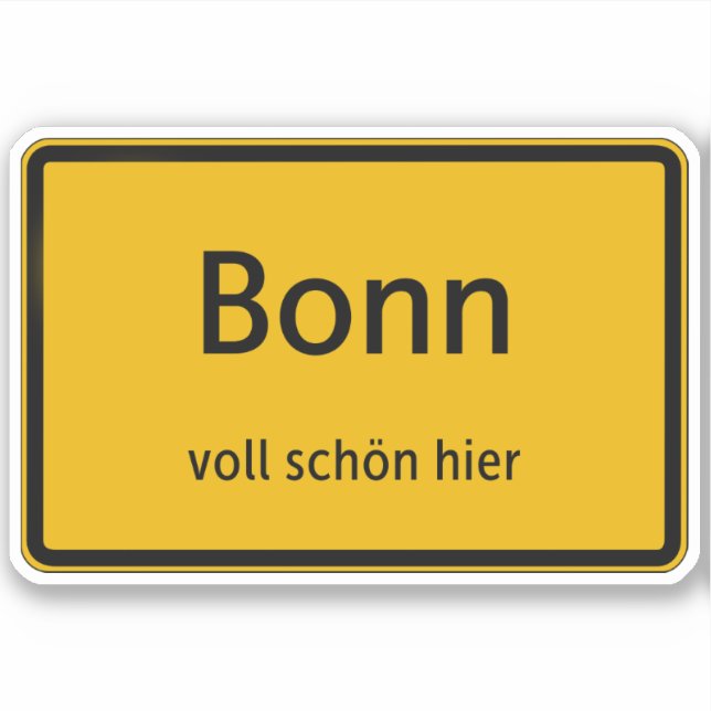 Bonn Aufkleber Sticker Autoaufkleber (Vorderseite)