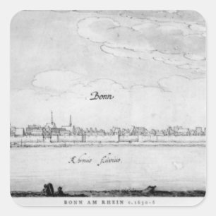Bonn, c.1630-36 quadratischer aufkleber
