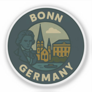 Bonn Deutschland Stadt Kunst Aufkleber