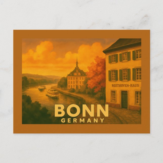 Bonn Germany City Art Postkarte (Vorderseite)