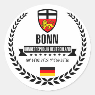 Bonn Runder Aufkleber