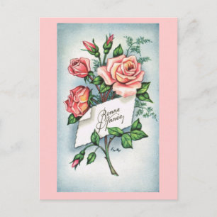 Bonne Annee, französische Karte des neuen Jahres