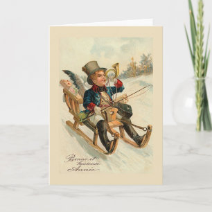 "Bonne et heureuse Annexe" Neujahrskarte Feiertagskarte