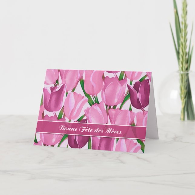Bonne Fête des Mères Mother's Day Card auf Französ Karte (Vorderseite)