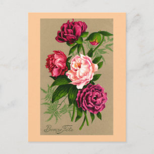 "Bonne Fete" Vintage French Christmas Feiertagspostkarte