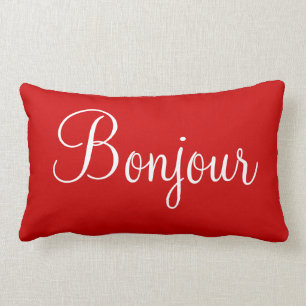 Bonne Nuit und Bonjour Dekorative Zimmer Akzent Lendenkissen