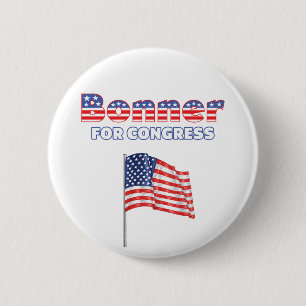 Bonner für Kongress-patriotischen Flagge-Entwurf Button