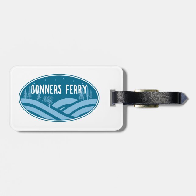 Bonners Ferry Idaho Außenbereich Gepäckanhänger (Rückseite horizontal)