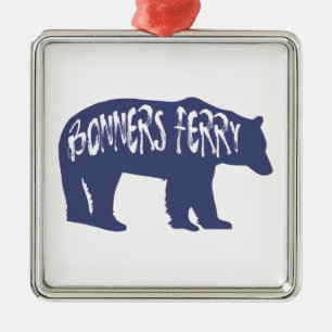 Bonners Ferry Idaho Bear Ornament Aus Metall