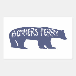 Bonners Ferry Idaho Bear Rechteckiger Aufkleber