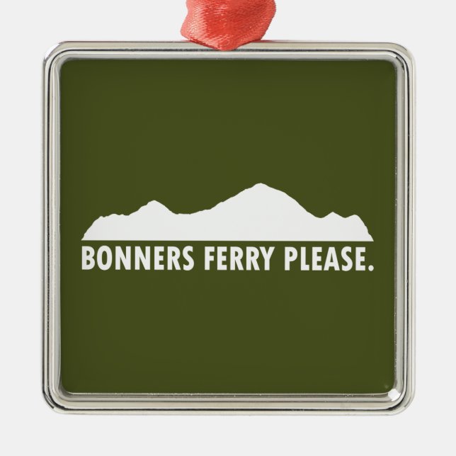 Bonners Ferry Idaho Bitte Ornament Aus Metall (Vorne)