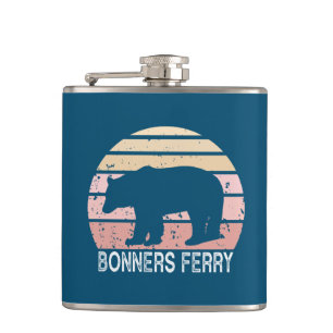 Bonners Ferry Idaho Retro Bär Flachmann