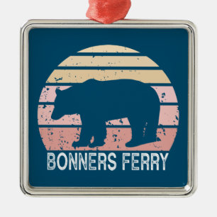 Bonners Ferry Idaho Retro Bär Ornament Aus Metall