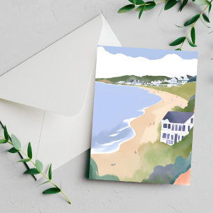 Bonnet Shores   Wasserfarbenkarte vom Strand in Rh