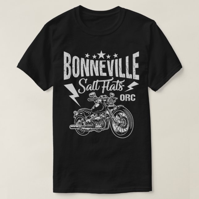 Bonneville Salt Flats Motorrad Racing Biker Otte T-Shirt (Design vorne)
