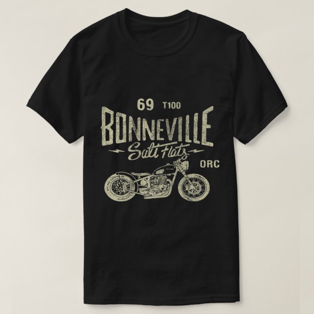 Bonneville Salt Flats Motorrad Racing Geschenk T-Shirt (Design vorne)