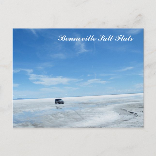 Bonneville Salt Flats Postkarte (Vorderseite)