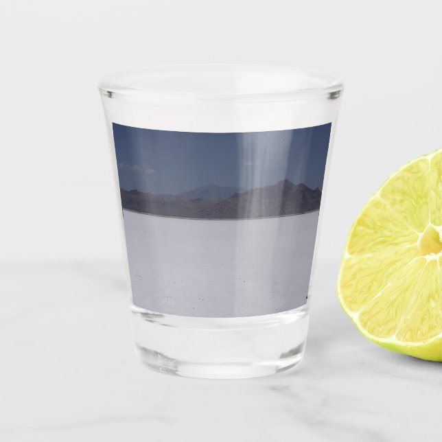 Bonneville Salt Flats Schnapsglas (Vorderseite)