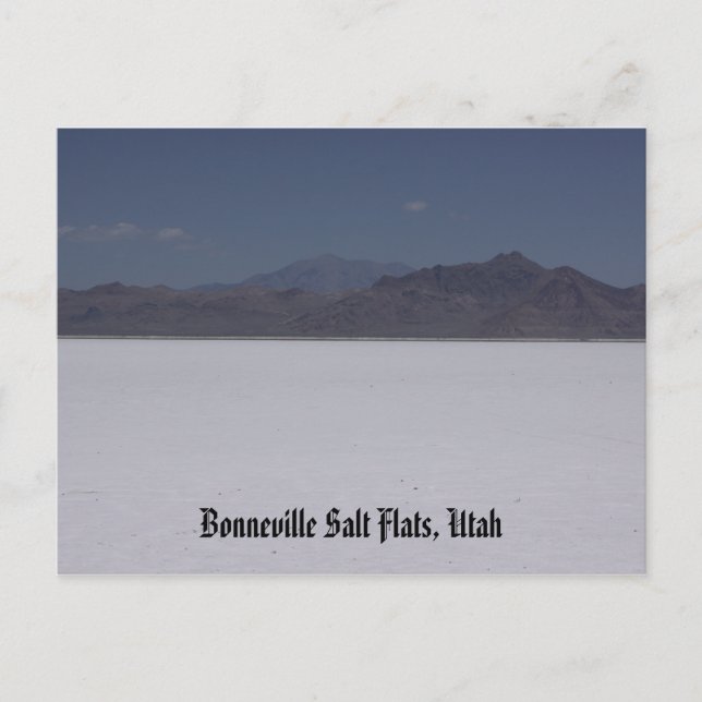 Bonneville Salt Flats, Utah Postcard Postkarte (Vorderseite)