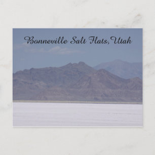 Bonneville Salt Flats, Utah Postcard Postkarte