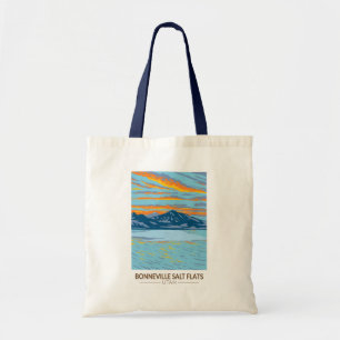 Bonneville Salt Flats Utah Reise Kunst Vintage Tragetasche