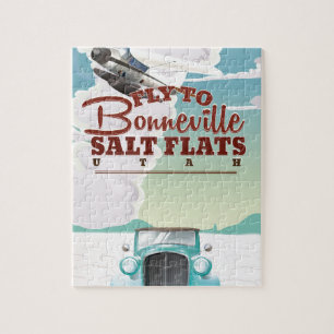 Bonneville Salz Flat Utah Jahrgang Reise Puzzle