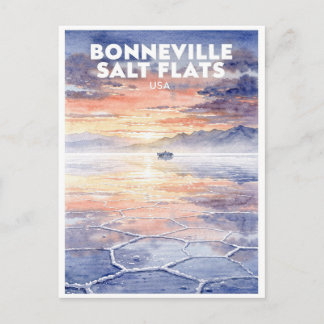 Bonneville-Salzflächen Utah Vintage Postkarte