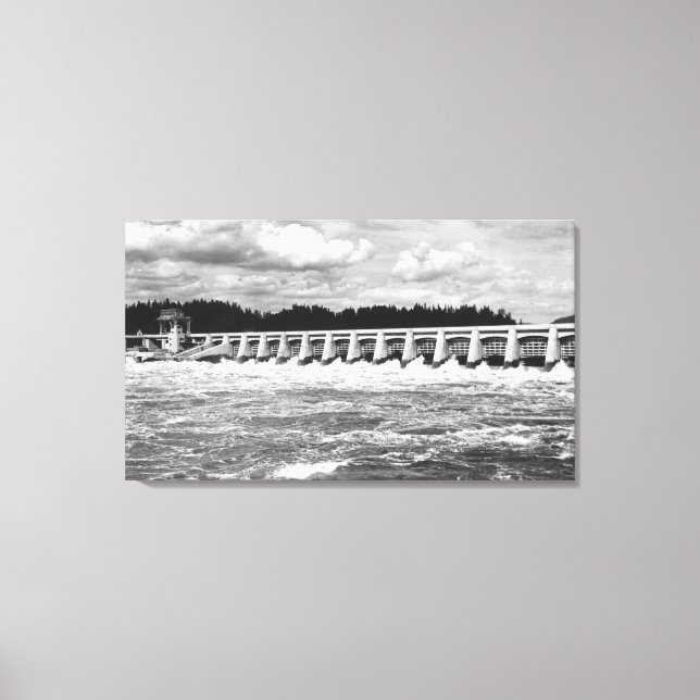 Bonneville-Stauansicht des Hauptbahnhofs Leinwanddruck (Vorderseite)