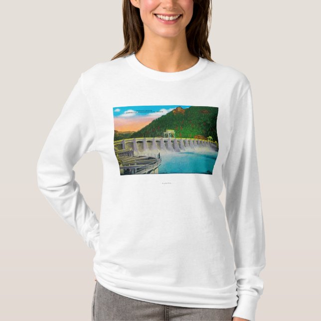 Bonneville-Verdammung auf Columbia River T-Shirt (Vorderseite)
