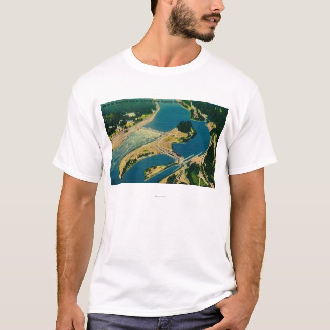 Bonneville-Verdammung und Columbia River von der T-Shirt (Vorderseite)