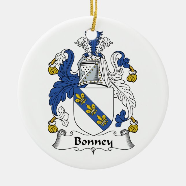 Bonney Familienwappen Keramik Ornament (Vorne)