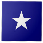 Bonnie Blue Flag Fliese<br><div class="desc">Dieses Design zeigt die Bonnie Blue Fahne, die zu verschiedenen Zeiten mit der Republik Texas, der kurzen gelebten Republik Westflorida und den südlichen Staaten Amerikas zu Beginn des Zivilen Krieges in Amerika im Jahr 1861 assoziiert war. Sie dient heute oft als repräsentatives Banner der südöstlichen Staaten im Allgemeinen. Es besteht...</div>