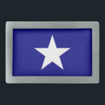 Bonnie Blue Flag mit dem weißen Gürtel-Schnürsenke Rechteckige Gürtelschnalle<br><div class="desc">Bonnie Blue Flag mit der Schnalle "Lone White Star Belt": Die blaue Flagge mit ihrem einsamen weißen Stern auf blauem Hintergrund war zu Beginn des Amerikanischen Zivilen Krieges die inoffizielle Flagge der amerikanischen Konföderierten Staaten.</div>