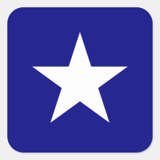 Bonnie Blue Flag White Star Quadratischer Aufkleber