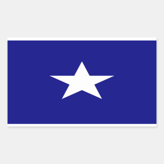 Bonnie Blue Flag White Star Rechteckiger Aufkleber