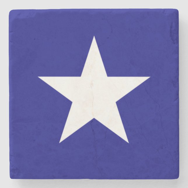 Bonnie Blue Flag White Star Steinuntersetzer (Vorderseite)
