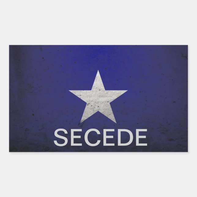 Bonnie blue secede rechteckiger aufkleber (Vorderseite)