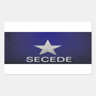 Bonnie blue secede rechteckiger aufkleber