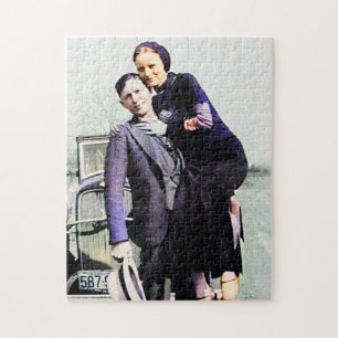 Bonnie & Clyde die Barrow Gang Color Redux Puzzle