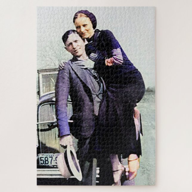 Bonnie & Clyde die Barrow Gang Color Redux Puzzle (Vertikal)