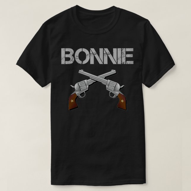Bonnie & Clyde für Ihn und ihr Matching Coupl T-Shirt (Design vorne)