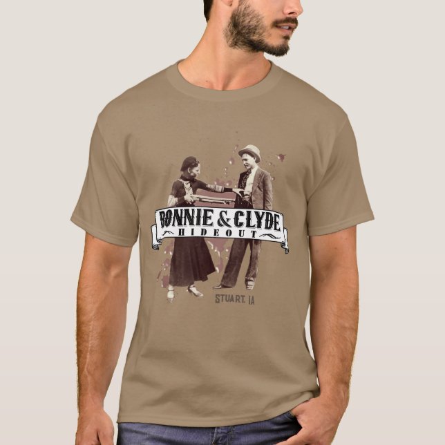 Bonnie & Clyde Hideout: Spritzer T-Shirt (Vorderseite)