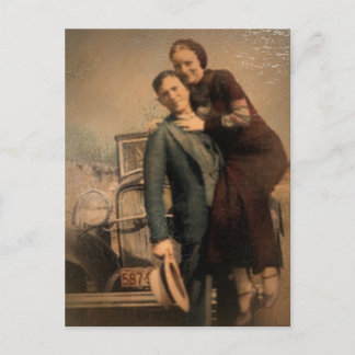Bonnie & Clyde Postkarte