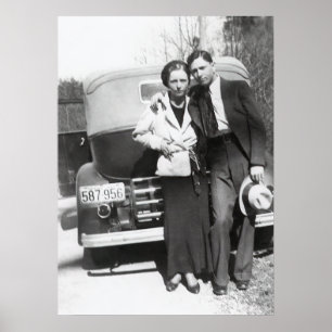 BONNIE & CLYDE - TEXAS OUTLAWS 1933 POSTER