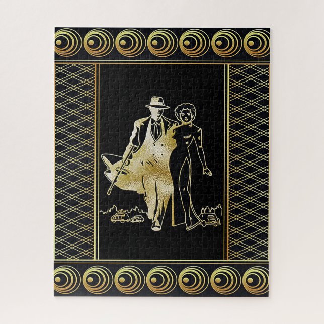 Bonnie & Cylde Art Deco 520 Stücke Puzzle (Vertikal)