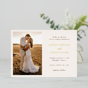 Bonnie Foto Elegant Wedding Save the Date Folieneinladung