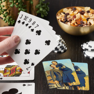 Bonnie Parker Clyde Barrow 1933 Faux-Gemälde Spielkarten
